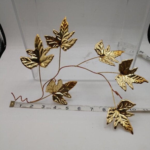 Homco Brass and Copper Maple Leaves Wall Decor-Mid Century Modern - Picture 2 of 5